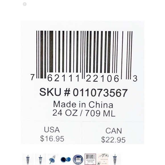 Starbucks Venti Cold Cup Cable Knit and Chevron Prints White Blue Black New NWT - Picture 6 of 7